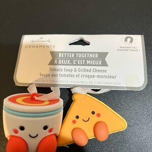 NWT Hallmark ornaments better together Tomato Soup & Grilled cheese Magnetic
